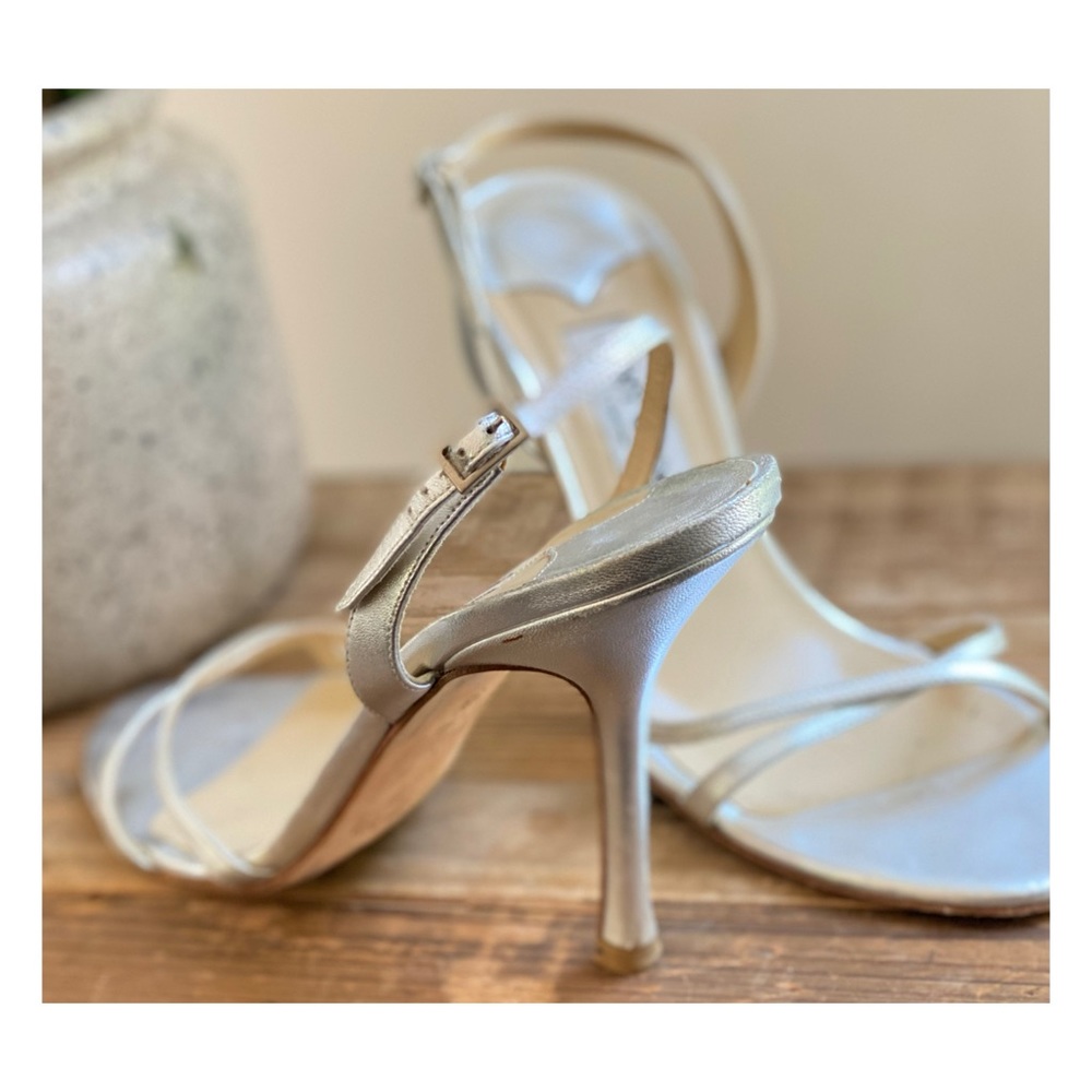 Jimmy Choo • Metallic Strappy Heels • Size 39 - Picture 2 of 8